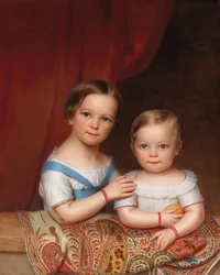 Portrait de deux enfants de la famille Clemens Bachofen von Echt